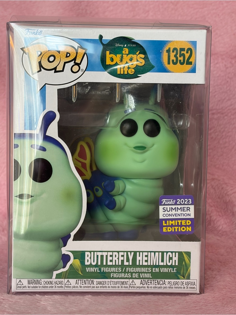 Funko Pop Pixar Butterfly Heimlich #1352 2023 Summer Convention